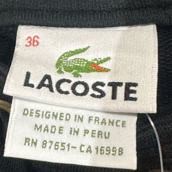 Lacoste Women’s Black Cotton Drawstring Skirt Size 36 US 4 Logo Pocket Casual - Picture 7 of 8